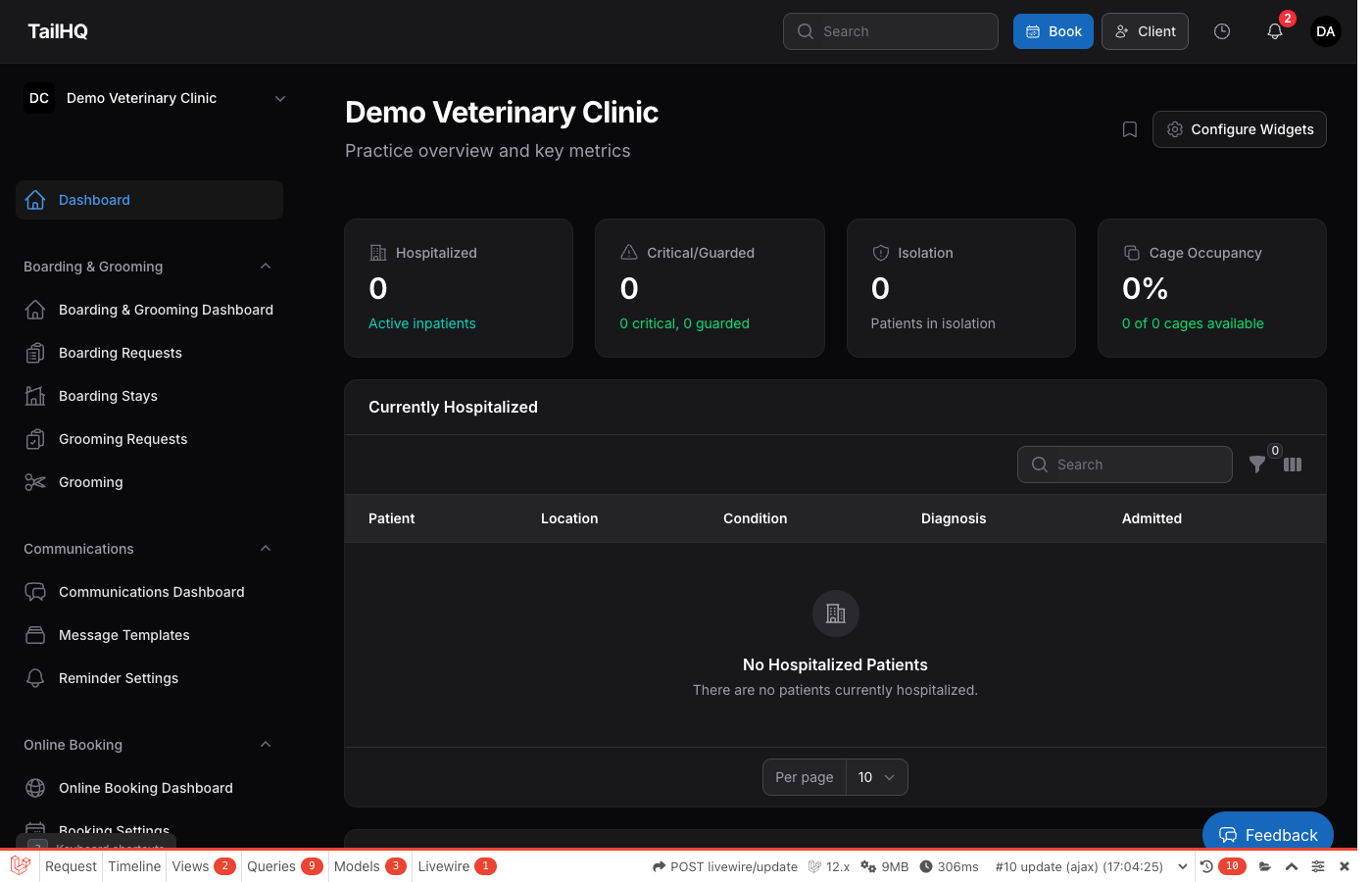 TailHQ Dashboard with TailAI Scribe